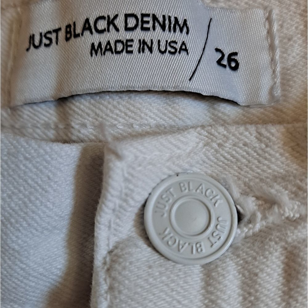 Just Black Boyfriend Jean Off White 26 Waist - Picture 4 of 6